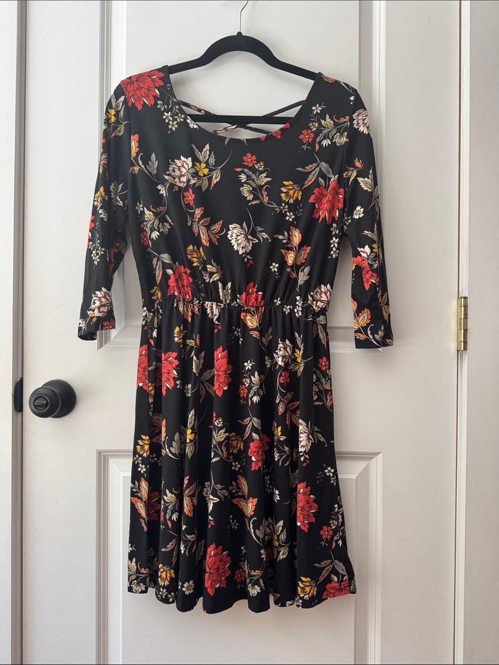 French Grey Majorie Back Detail Bruahed Knit Dress